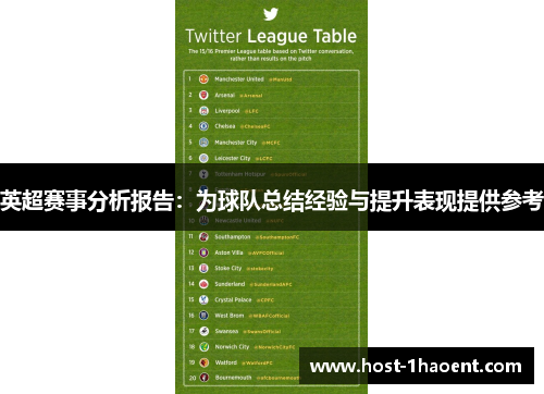 英超赛事分析报告：为球队总结经验与提升表现提供参考